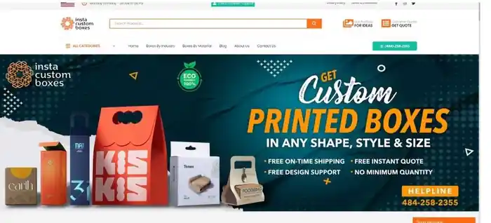 Custom Boxes Service Website Laravel