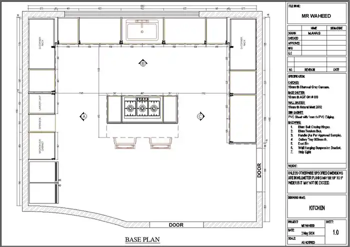 I can do Joinery & Fit out design, millwork, 2D Shop drawing, 3d Render