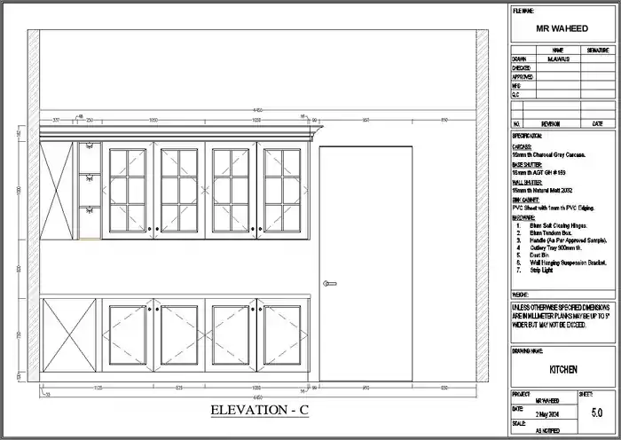 I can do Joinery & Fit out design, millwork, 2D Shop drawing, 3d Render