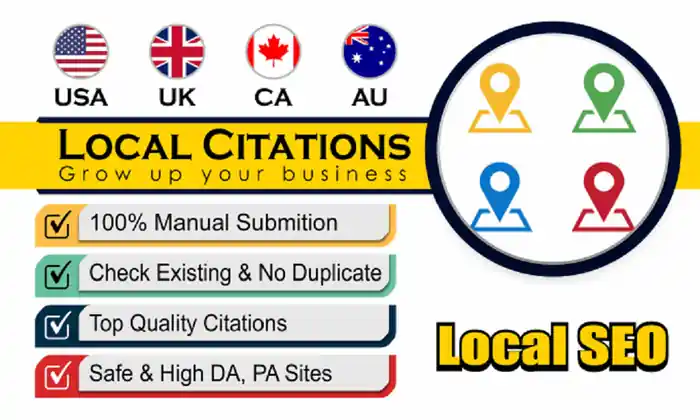 I can build Local Citation and Directory Submission for USA UK CA and AUS