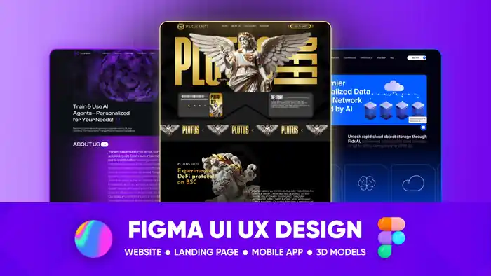 I can do figma design for apps, landing pages and 3d models