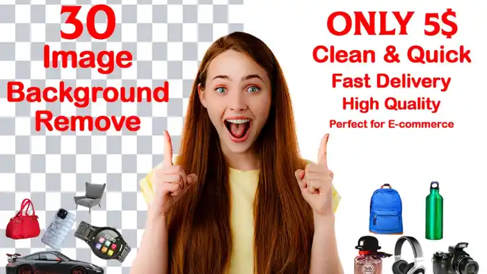 I can remove background from 30 images professionally for $5