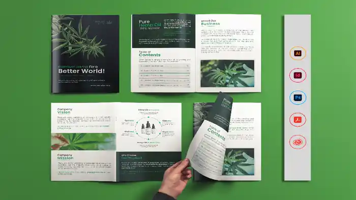 I can create company profile ,brochure design