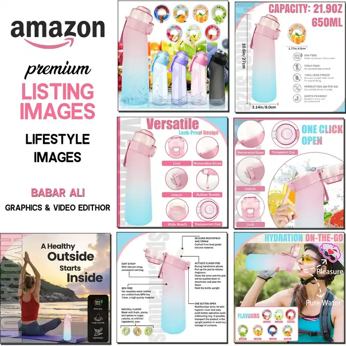 I can Amazon product listing images , A+ content/ EBS and package design