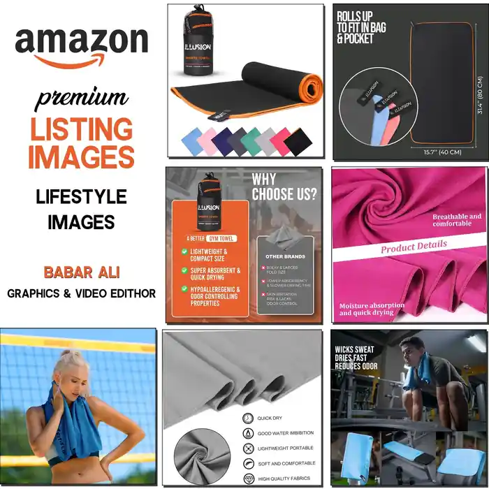 I can Amazon product listing images , A+ content/ EBS and package design