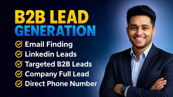I can targeted b2b lead generation, linkedin leads and email list