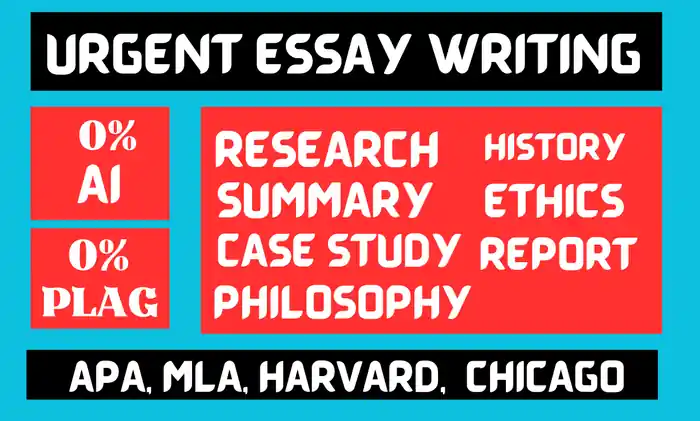I can Write essays, research, summary, case study, report, paper, proposal