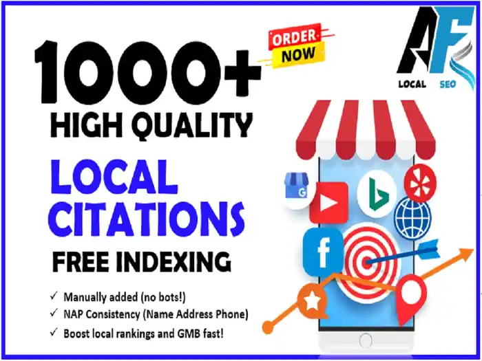 I can Do promote your business with free indexing 1000 Local Citations SEO