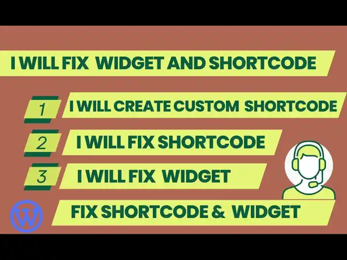 I can fix Wordpress bug, Theme/Plugin customization, shortcode in wordpress
