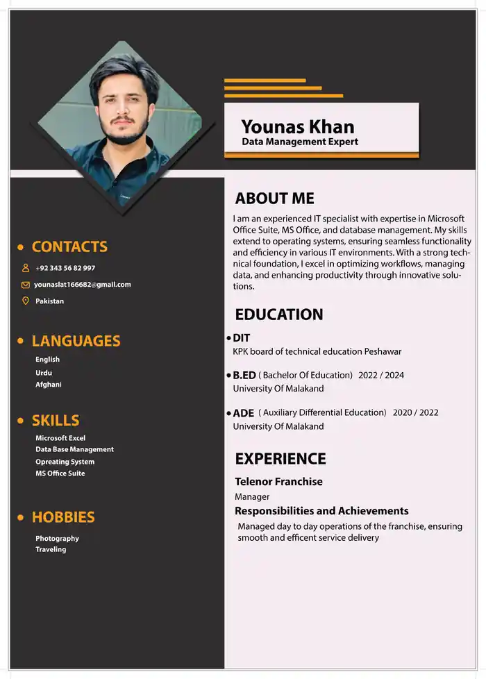 I can do cv design for my client the way they wants