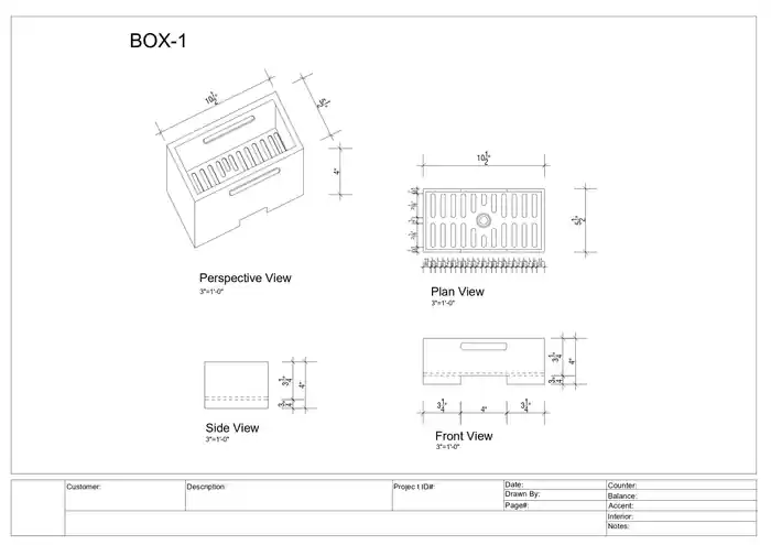I can draft millwork shop drawings for custom project