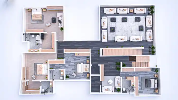I can 3d rendernig floor plan with visualisation