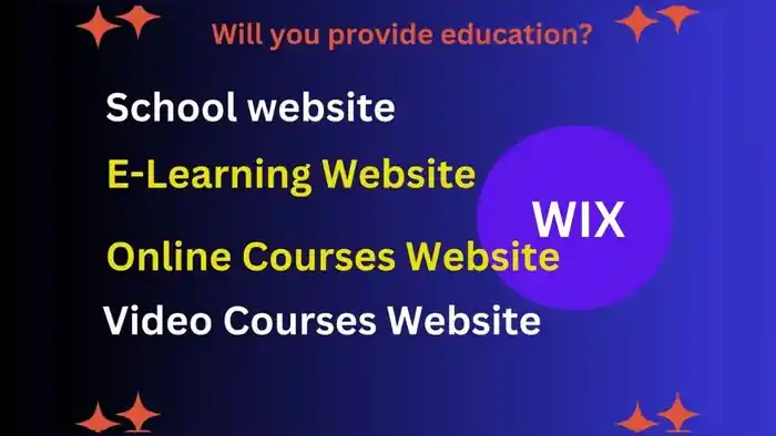 I can build online course website education website elearning website in Wix