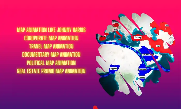 I can create 3d map animation of travel route or documentary in style of vox