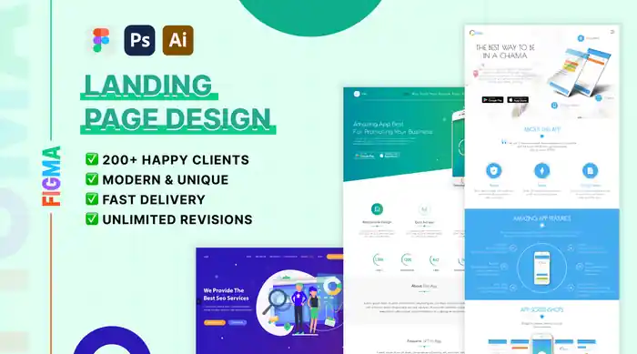 I can design modern and professional website or landing page in Figma