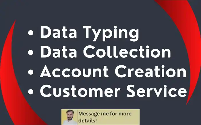 I can do data entry, copy paste and web search