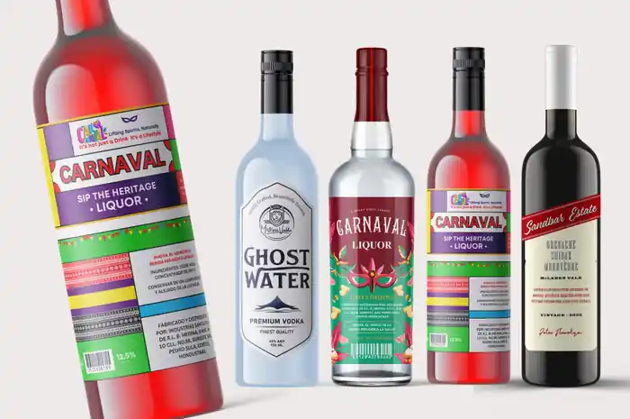 I can Do label or logo for vodka, tequila, liquor, gin, whiskey, rum, wine