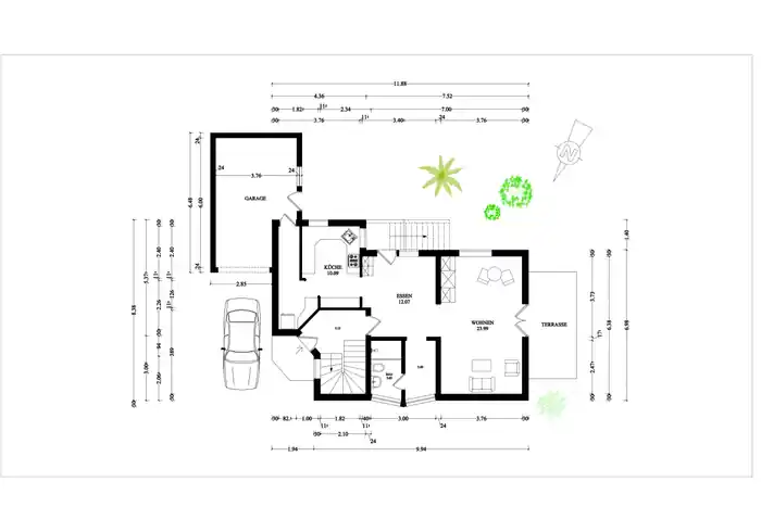 I can create architectural 2d floor plan in autocad