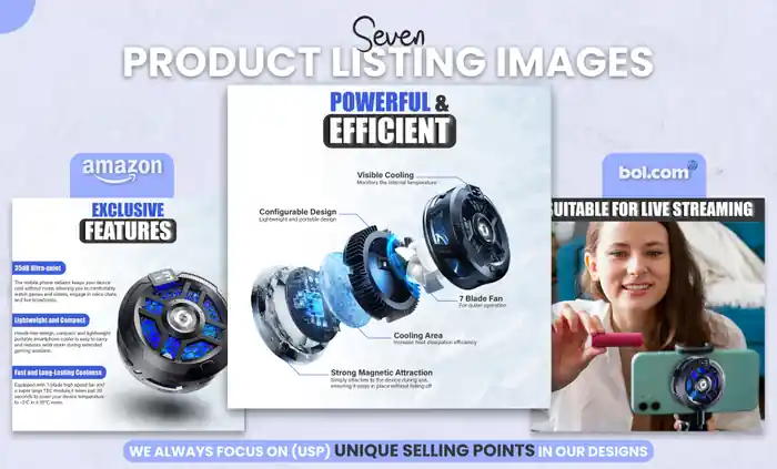 I can do amazon listing images product infographic lifestyle or bol product