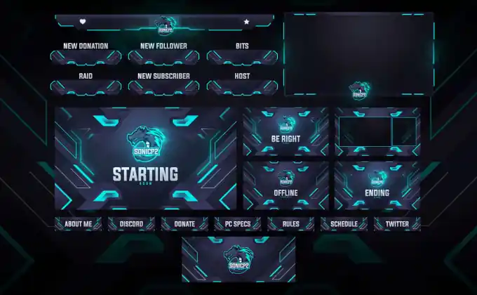 I can  Create Stunning Mascot Logos, Overlays, and Panels for Twitch & Mixer