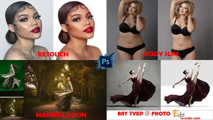 I can do any kind of photoshop editing professionally