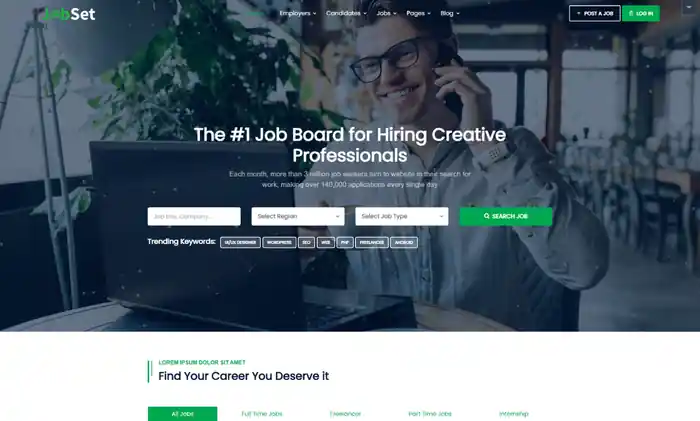 I can design a recruitment wordpress job board website, responsive