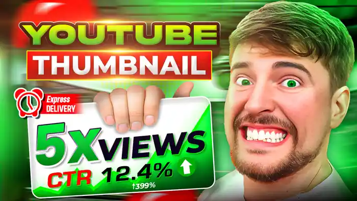 I can Eye-Catching YouTube Thumbnail Design for your video