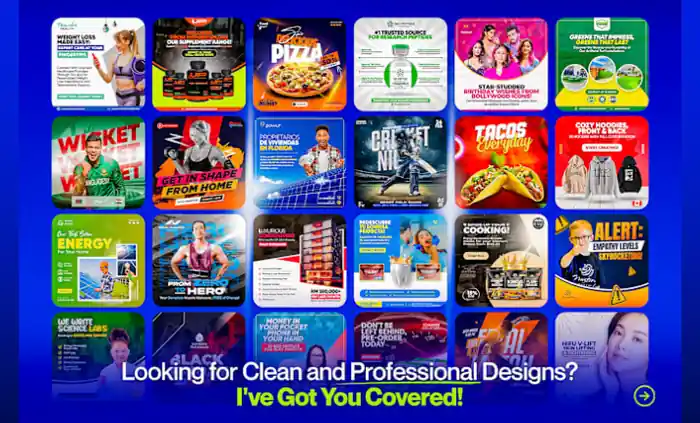 I can design social media post, cover, ads and banner, header