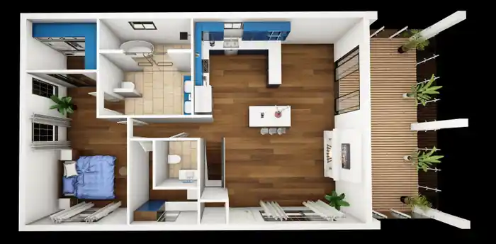 I can do architectural 3d floor plan & 3D interior exterior design 