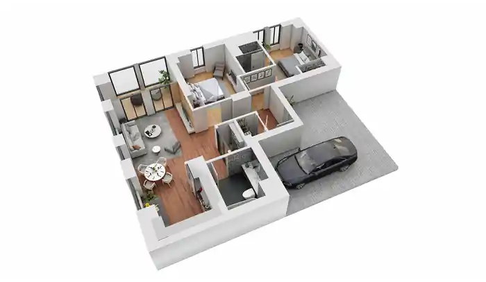I can create Photorealistic 3D Floor Plan