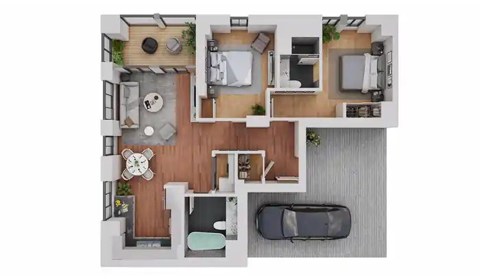 I can create Photorealistic 3D Floor Plan