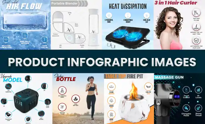 I can do amazon listing images product infographic lifestyle or bol product