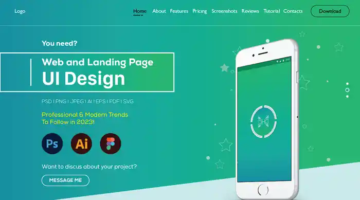 I can design modern and professional website or landing page in Figma