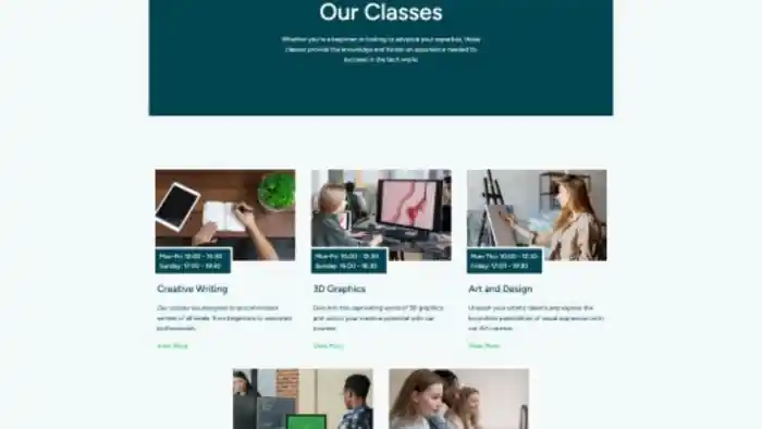 I can build online course website education website elearning website in Wix