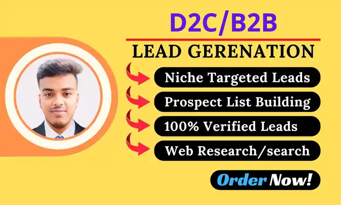 I can Provide 100% verified d2c lead generation