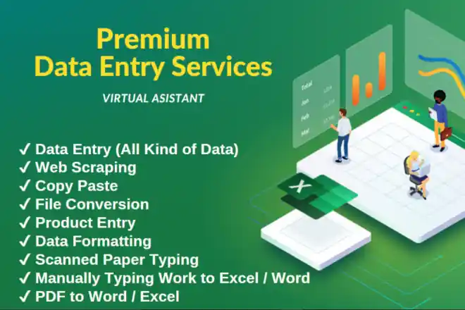 I can do data entry, excel, scrapping, typing, copy paste 
