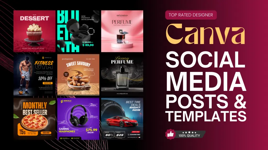 I can design pro social media posts and canva templates