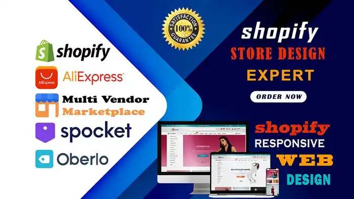 I can A Modern Shopify Dropshipping or Multi-vendor Website