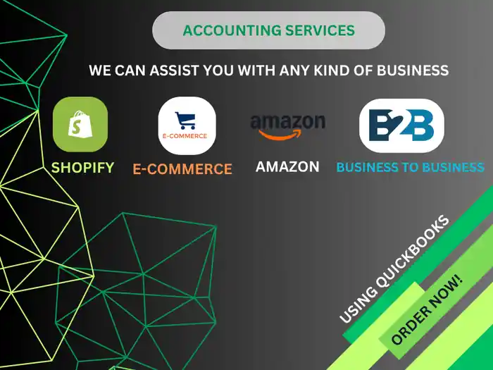 I can offer you Accounting services for eCommerce stores, Amazon, Shopify