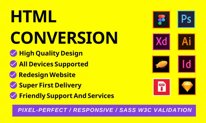 I can be your front end web developer using HTML, CSS, ReactJs