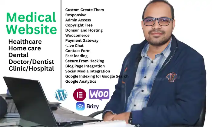 I can design medical, healthcare, dental, doctor, clinic website