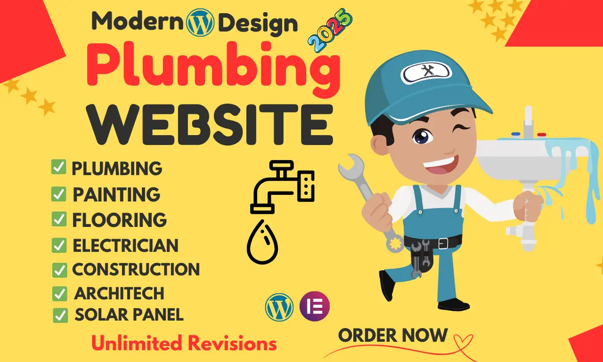 I can design plumber, electrician, roofing, construction, plumbing we