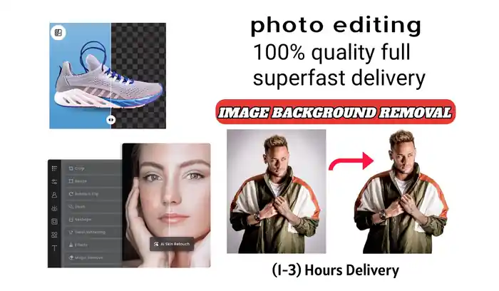 I can photo editing and background remove expert
