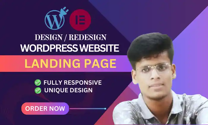 I can a wordpress landing page design, elementor landing page website