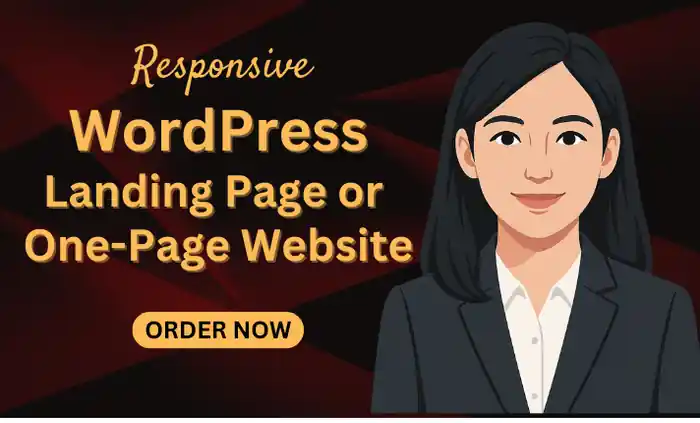 I can design a Responsive WordPress Landing Page or One-Page Website
