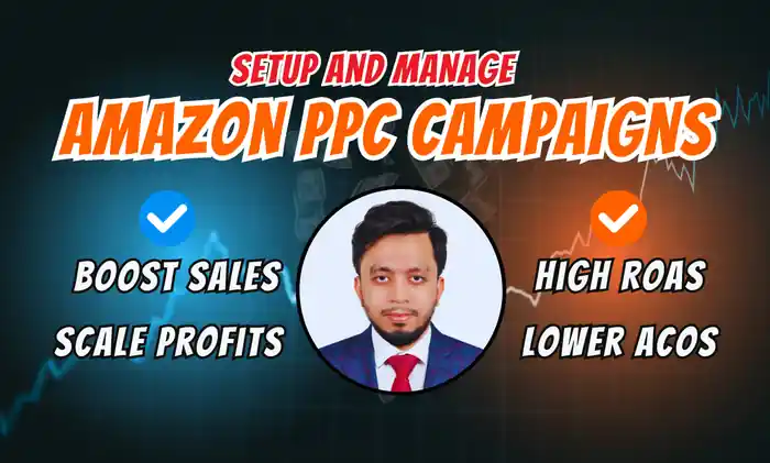 I can setup manage amazon PPC campaigns optimize sponsored ads setup manage