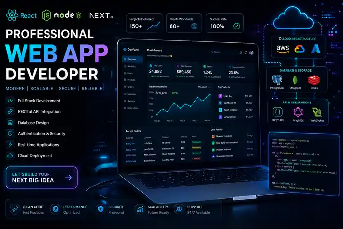 I can do Full Stack Web & SaaS Development with MERN & Next.js