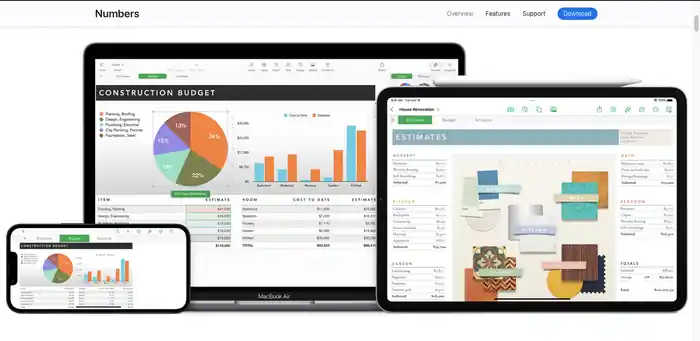 I can create, edit or input data into apple numbers and google sheet