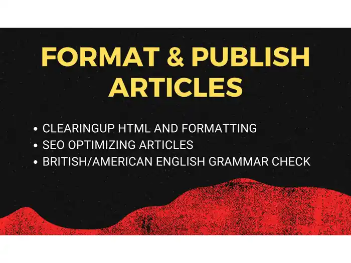 I can Provide Formatted, Copywritten and SEO friendly Full-Featured Articles