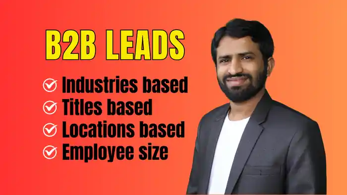 I can do b2b lead generation email list building for any business